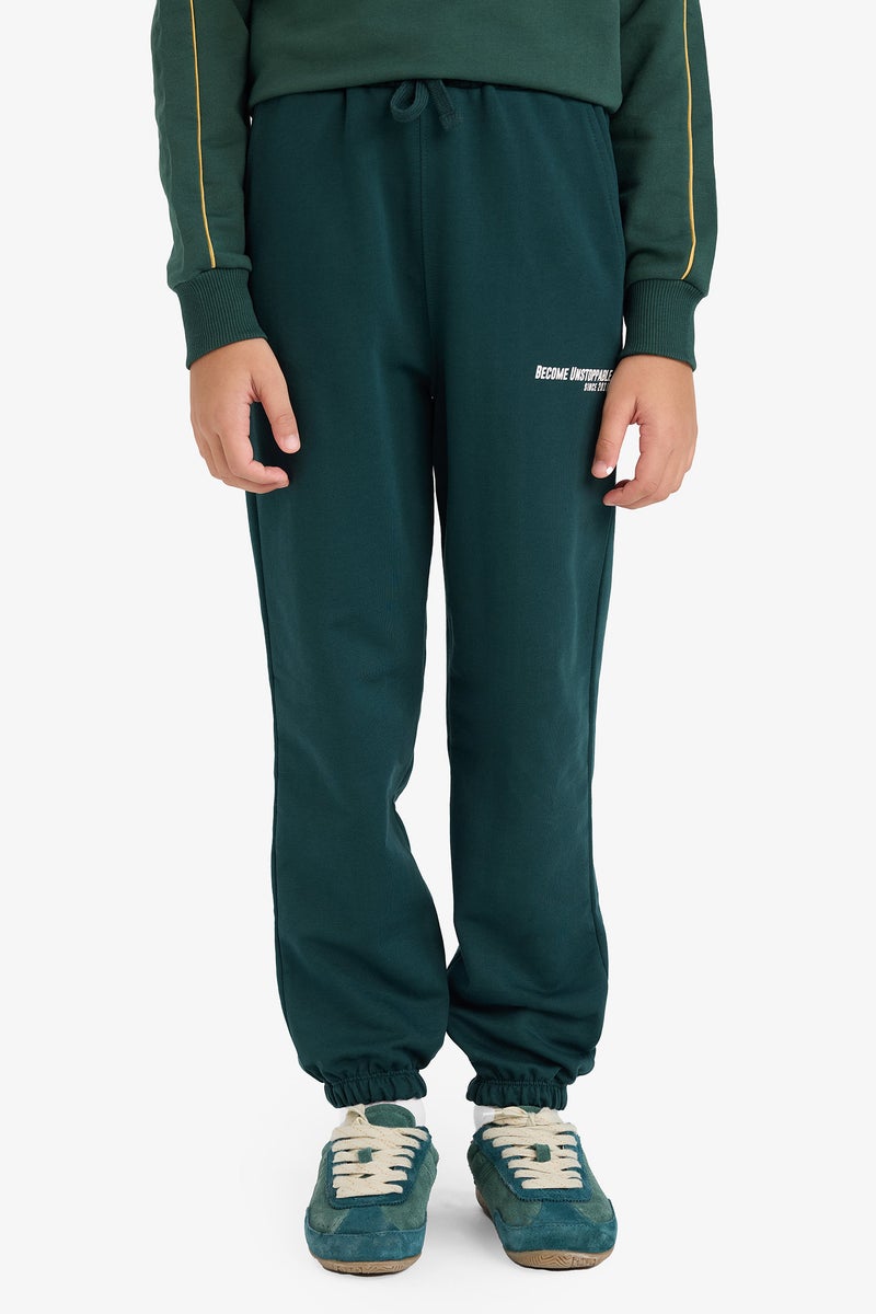 ديفاكتو بنطلون سويت بانتس اولادي بطبعة شعار قصة عادية - Image 3